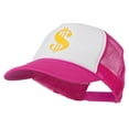 thumbnail image 2 of Dollar Sign Logo Embroidered Foam Mesh Back Cap - Hot Pink White OSFM, 2 of 5