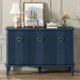 thumbnail image 3 of Atumon Accent Cabinet with 3 Doors, Modern Storage Cabinet Furniture, Wood Sideboard with Adjustable Shelves, Buffet Cabinet for Kitchen Living Room Entryway Hallway, 47.2"L x 15.7"W x 31.5"H, Blue, 3 of 10