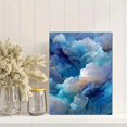 thumbnail image 2 of Abstract Blue Swirls Marble Gold Veins Canvas Print, Suitable for Living Room, Bedroom, Office, Hotel Lobby, Bathroom, 2 of 8