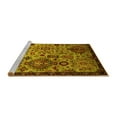 thumbnail image 2 of Ahgly Company Machine Washable Indoor Rectangle Oriental Yellow Industrial Area Rugs, 8' x 10', 2 of 4
