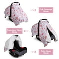 thumbnail image 3 of Carseat Covers Baby Girl, Minky Infant Car Seat Cover Winter, Peekaboo Opening Car Seat Canopy, Multi-use Baby Carrier, Stroller, Nursing Cover, 3 of 8