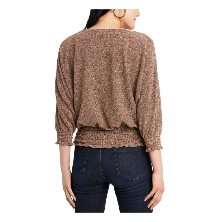 Vince camuto smocked neck blouse 2025