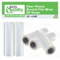 thumbnail image 5 of EcoQuality Clear Stretch Film Wrap 18" x 1500 Feet 80 Gauge , Commercial Industrial Stretch Pallet Stretch Wrap , Clear Cling Stretch Film, Durable, Moving, Warehousing, Heavy Duty Shrink Film (4), 5 of 7