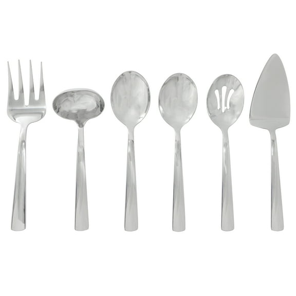 Oster Eastleigh 6 Piece Stainless Steel Hostess Set with Mirror Polish Finish