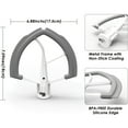 thumbnail image 4 of Batidor de borde flexible para batidora Kitchen Aid de 5,5 qt/6 qt, tazón con elevación, batidor de borde plano de 6 qt con bordes flexibles de silicona y raspador de tazón., 4 of 4