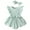 Green, variant on Elippeo Baby Girl Summer 2Pcs Outfit 3 6 12 18 Months Solid Ribbed Ruffled Sleeveless Bow Romper Dress with Headband