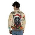 thumbnail image 5 of Merry Christmas Santa Scottish Terrier Scarf Twinkling Lights Xmas Holiday All Over Print 3D Baseball Jacket Scottie Dog Lover Gifts Bomber Jacket Softball - 00022, 5 of 6