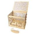 thumbnail image 4 of Msgweeeg Wedding Card Box DIY Wooden Money Gift Box Lockable Rustic Wood Envelope Cash Keepsake Holders Personalized Card and Cash Box with Key Lock for Wedding Reception Party, 4 of 9