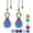 Light Blue, variant on 2 Pieces Amber Pull Chain Ceiling Fan Pull Chain Ornaments Light Pull Chain Extension Decorative Crystal Pull Chain, 30CM Each Chain (Crystal Ice Cracked Ball)