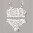 thumbnail image 4 of Ropa interior sexy de estilo europeo y americano de malla con volantes y puntos transparentes, lencería sexy de dos piezas, 4 of 6