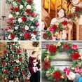 thumbnail image 7 of 24PCS Christmas Poinsettia with Clips Glitter Artificial Flower Winter Party Supplies for Xmas Tree Ornament Wedding Birthday Wreath Decoration, 7 of 7