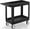 Black, variant on Plastic Utility Cart Wheels, Large Flat Top Rolling Service Cart-Gray | 46 x 25 Inch 2 Shelf Work Carts, 500 lbs Capacity Heavy Duty Tool Cart W/Tub Storage, for Warehouse, Garage, Cleaning