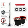 thumbnail image 3 of Spin Mop And Bucket With Wringer Set, 360° Mop And Bucket System With 3 Microfiber Mop Refills And 61" Extended Handle For Floor Cleaning, 3 of 6