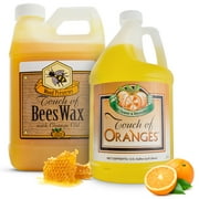 Touch of Oranges Hardwood Floor Cleaner and Touch of Beeswax for Wood Polish Cleaner and Restorer Bundle (1 Gallon Cleaner & 1/2 Gallon Polish)