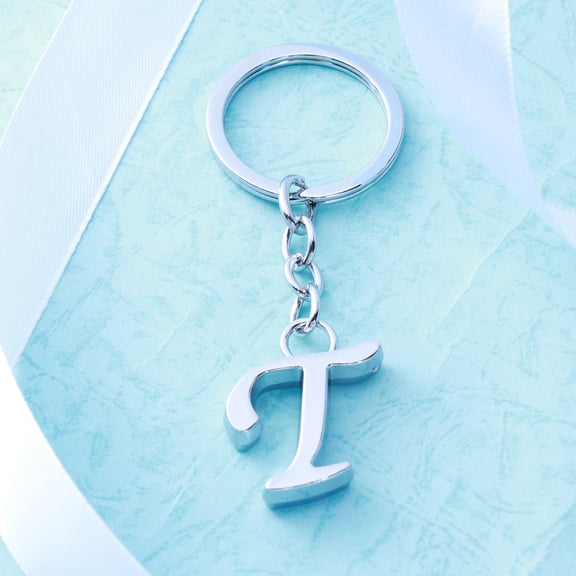 WHAMVOX Alphabet Letter Keychain Made of Alloy for Key Holding Silver Color Creative and Fashionable 1 Piece