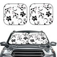 thumbnail image 2 of Disketp 2 Piece Cute Cow And Milk Stains Pattern Windshield Sunshades,Folding Windshield Sun Shade For Car Suv Trucks Sedan,Blocks Uv Rays Sun Visor Protector-Small, 2 of 7