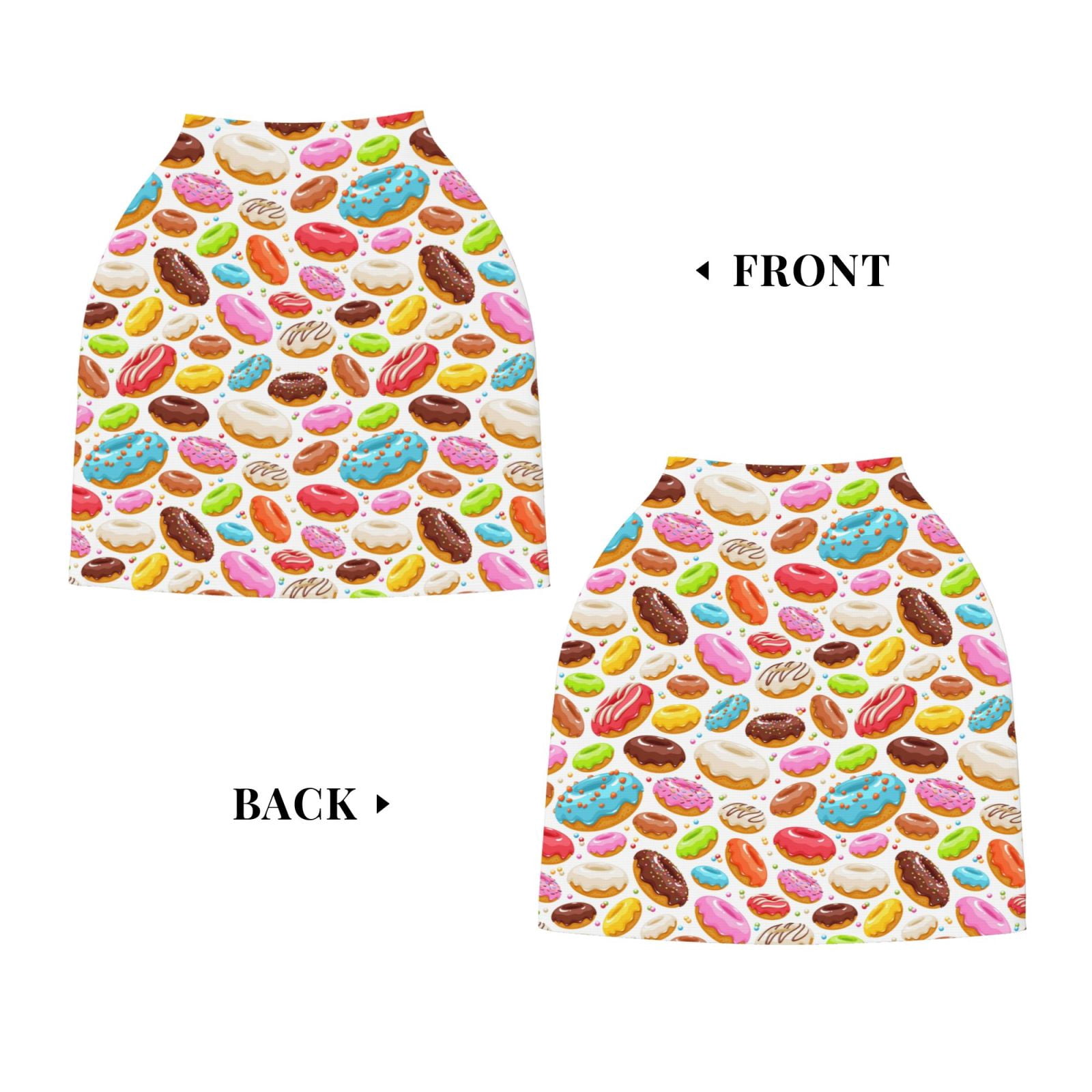 Fotbe Color Donut Pattern Car Seat Covers for Babies, Nursing Breastfeeding Cover Infant Carseat Canopy, Soft Stretchy Carrier Cover