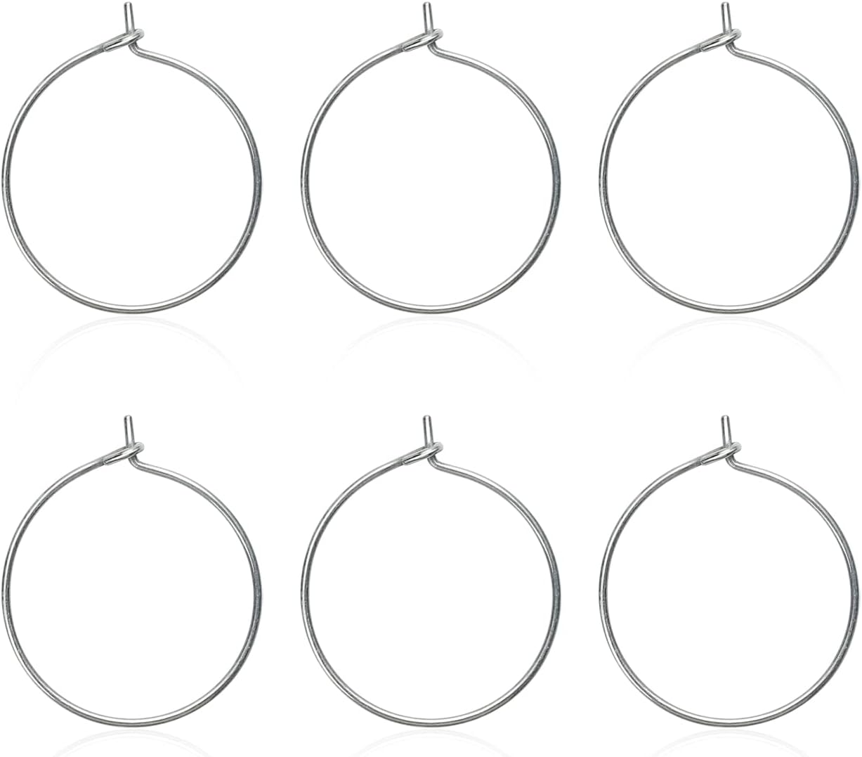 6pcs 20G Small Pure Titanium Earring Hoops DIY Beaded Earrings Findings