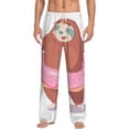 thumbnail image 2 of Lsque Sloth with Donuts1 Print Men's Pajama Pants, Lounge Pant - Comfortable Home Wear,Elastic Waistband, Stylish Design-XX-Large, 2 of 9