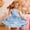 B Blue, variant on Girls Flare Dress, Summer Casual Leopard Sleeveless Soft Flowy Kids Cute Swing Sundress Brown Size 4