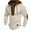 White, variant on Oalirro Men's Retro Color Block Hooded Sweatshirt - Soft Casual Long Sleeve Pullover for Everyday Wear