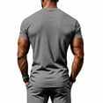thumbnail image 6 of VgaVtl Summer Men's Tshirt Short Sleeve Muscle V-Neck Leisure Slim Tops for Men Solid Color Workout Quick Drying, 6 of 9