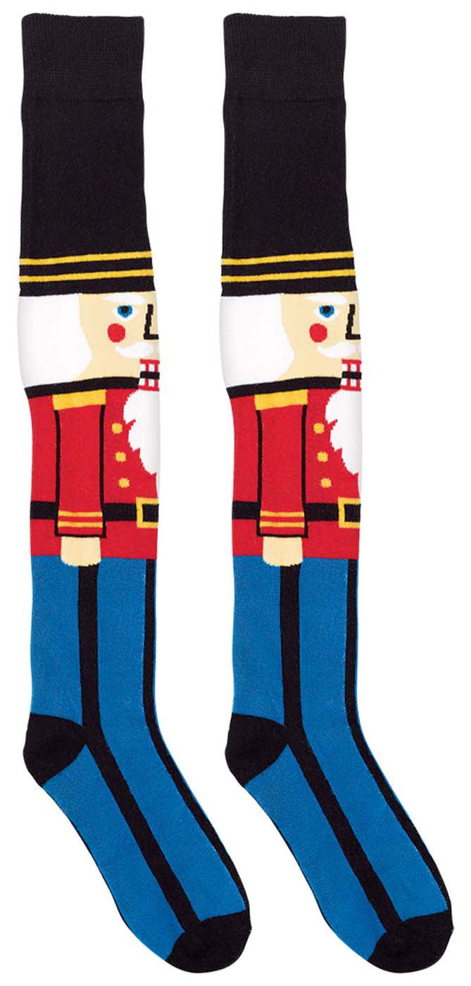 Christmas Nutcracker Compression Socks For Women 3D Print Knee High Boot 