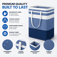 thumbnail image 6 of 2 Pack 75L Laundry Basket, Collapsible Laundry Hamper with Reinforced Handles, Freestanding Waterproof Clothes Hamper for Bedroom, Bathroom, Dorm, Closet, Blue, 6 of 8