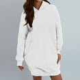thumbnail image 7 of hotojiny Hoodies Sweatshirt Dress for Women Oversized Casual Pullover Long Sleeve Mini Dresses Cute Solid Trendy Clothes, 7 of 7