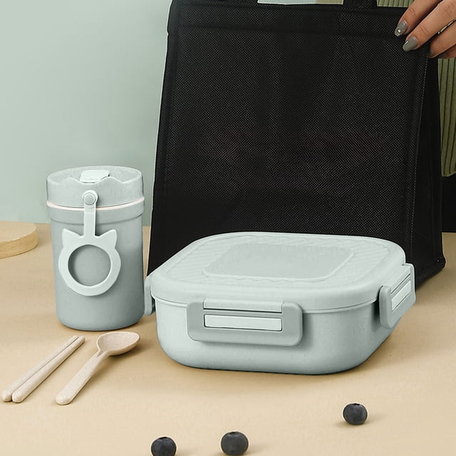 Organizadores de armario y almacenamiento Juego de loncheras Lonchera Vajilla Taza de desayuno Bolsa aislante Lonchera apta para microondas Lonchera con compartimento cuadrado Lonchera Caja de frutas