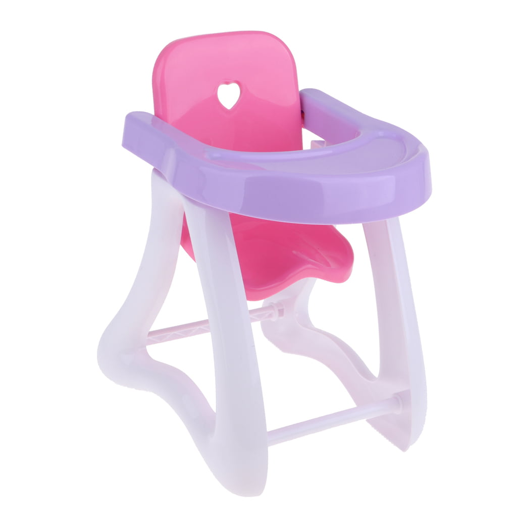 Realistic Baby Doll Dining Chair High Chair Simulation Furniture Play Toys 