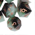 thumbnail image 4 of 7PCS Multiple Sides Dice Set with Numbers Incisive Edge Resin Dice for Child Desktop Games, 4 of 4