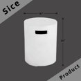 thumbnail image 4 of Afterglow 16" Propane Tank Cover Table, Round Tank Container Fits Standard 20 lb Cylinder Bottle Storage Box Hideaway Table, Gas Tank Holder for Outdoor Gas Fire Pits, White, 4 of 6