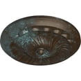 thumbnail image 3 of Ekena Millwork 12 1/4"OD x 2 1/4"P Flower Spiral Ceiling Medallion (Fits Canopies up to 2"), Hand-Painted Bronze Blue Patina, 3 of 8