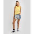 thumbnail image 3 of Billabong Women's X Smiley Little Smiles Tank Top Tee T-Shirt (X-Small, Brighter Days (Light Orange/White)), 3 of 5