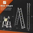 thumbnail image 4 of Jocauto Telescoping Ladder A Frame, 16.5 Ft Compact Aluminum Extension Ladder, Portable Telescopic RV Ladder for Outdoor Camper Trips Motorhome with Tool Platform and Stabilizer Bar, 330 lb, 4 of 7