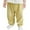Yellow, variant on Kiijoy Baby Boys Split Pants Casual Loose Thin Sleep Pants with Open Crotch, Sizes 2-3