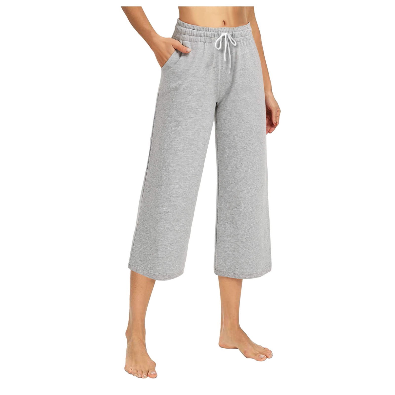 High Waisted Cropped Lounge Sweatpants 