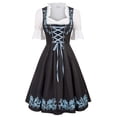 thumbnail image 2 of Vestido Dirndl JASAMBAC, disfraz bávaro para Halloween, talla M, negro, 2 of 6