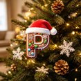 thumbnail image 2 of 26 Letters Christmas Tree Hanging Ornaments, Personalized Pendants for Holiday Decor, 2 of 7