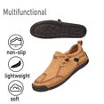 thumbnail image 4 of Mens Casual Loafers Lightweight Walking Shoes Slip Resistant Driving Shoes Comfortable Fashion Oxford Shoes Brown 7.5 US, 4 of 7