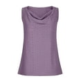 thumbnail image 4 of ShomPort Sleeveless Eyelet Tank Tops for Women Summer Casual Cowl Neck Wide Strap Camisole Shirts, 4 of 6