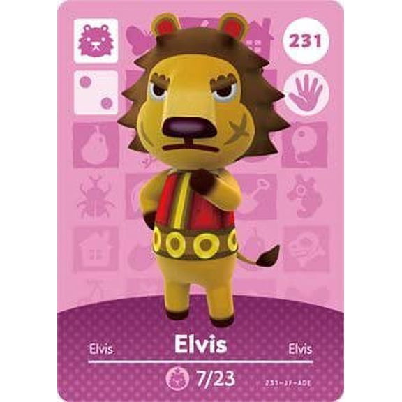 Elvis - Nintendo Animal Crossing Happy Home Designer Amiibo Card - 231