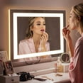 thumbnail image 3 of 23" x 18" Lighted Makeup Mirror with 10X Magnification & 3 Modes Smart Touch Control, 3 of 6