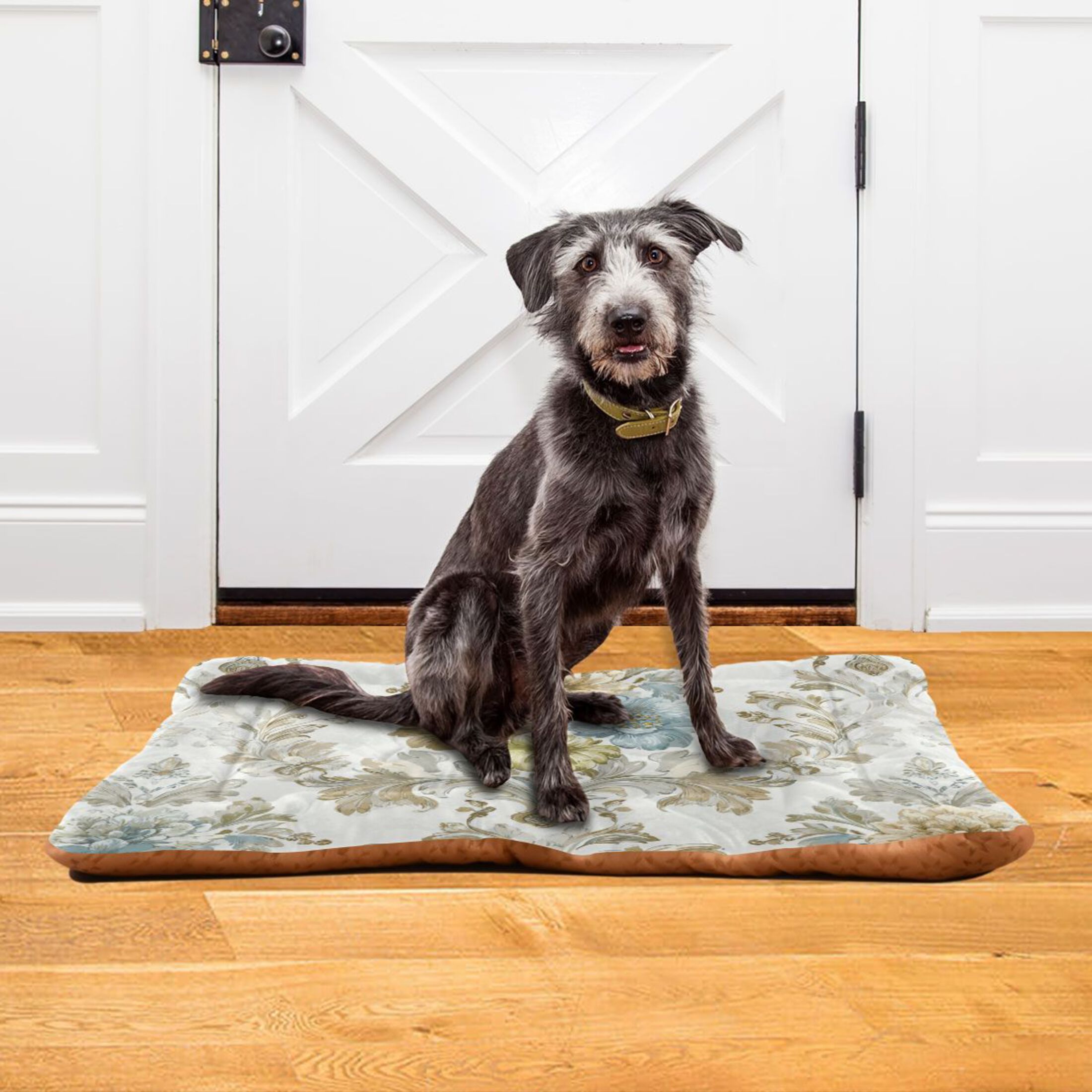 Cozy Mat Pet Bed Indoor Outdoor Warm Soft For Cat Dog Puppy(S/M) Elegant Damask Pattern