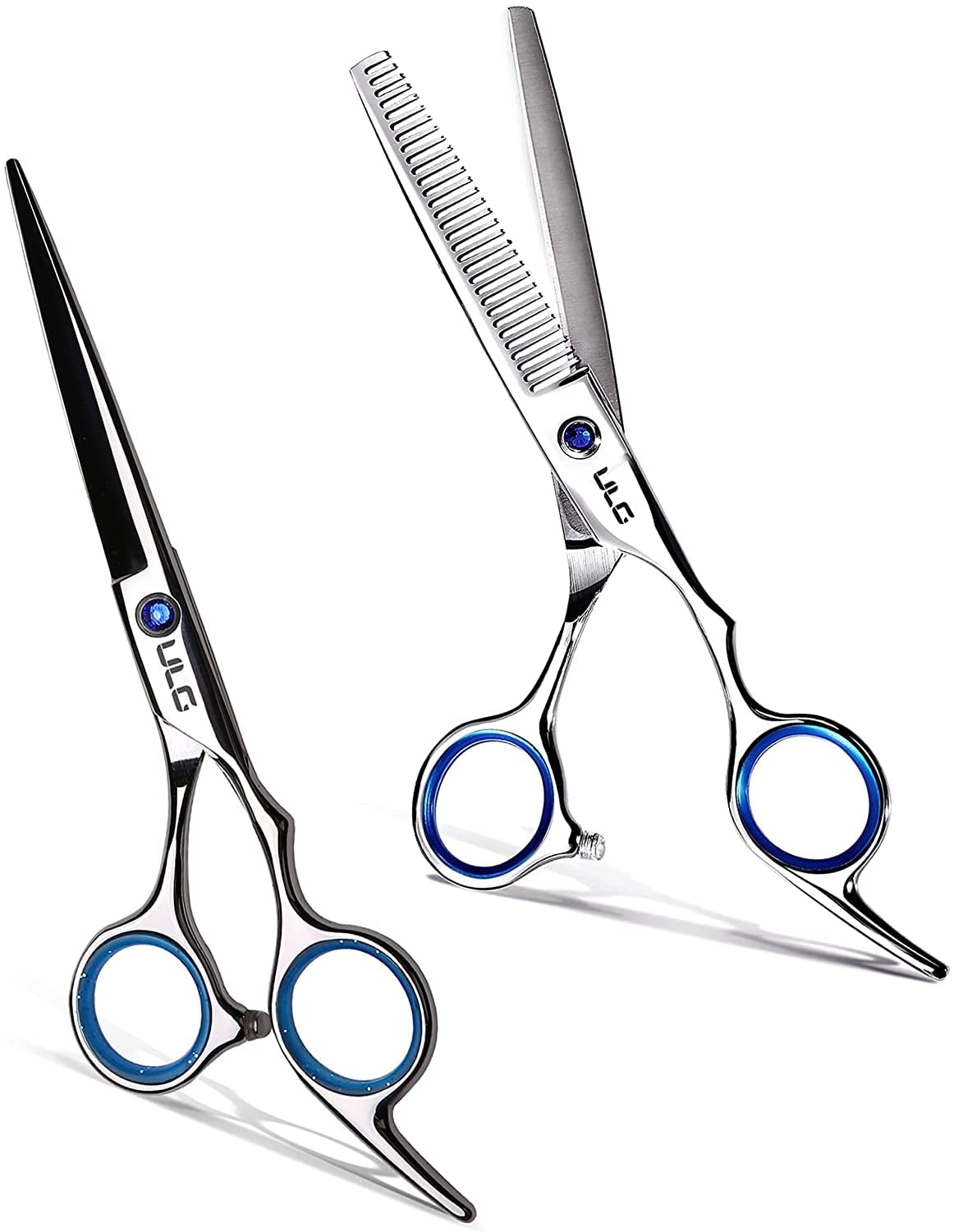 Hair Cutting Scissors Thinning Teeth Shears Set  Professional Barber Hairdressing Texturizing Salon Razor Edge Scissor Japanese Stainless Steel 6.5 inch