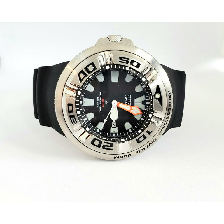 Citizen #BJ8050-08E Men's Eco Drive Black Rubber Strap Professional Diver  Watch