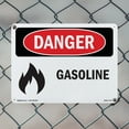 thumbnail image 4 of Gasoline OSHA Danger Rigid Plastic Sign 18 Inch x 12 Inch - 10 Pack, 4 of 8