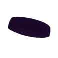 thumbnail image 2 of COUVER Unisex Long Terry Cotton Athletic Head Sweatband Sports Style 3 Pack, Solid Dark Purple, 2 of 7