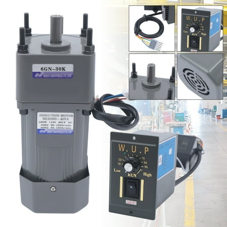 

Miumaeov 110V Gear Motor Electric Motor Variable Speed Controller Knob Motor Speed Controller Variable Adjustable Speed Regulator (200W 30k)